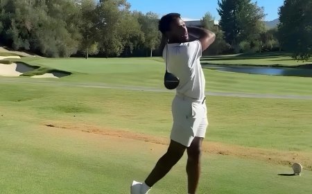 LeBron shares three-word reaction as son Bronny takes up golf and impresses fans with ‘smooth’ swing