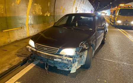 開到沒油隧道中刁車！後車急閃釀追撞　車流回堵又3輛撞一團