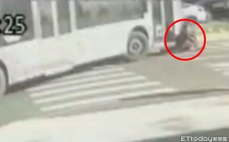 嘉義公車右轉撞腳踏車！婦捲車底慘死驚悚畫面曝　夫悲慟認屍