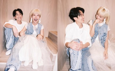 Lulu黃路梓茵甜嫁陳漢典！休閒牛仔「輕婚紗風」超配　洋溢幸福日常感