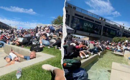 Video shows witnesses to Charlie Kirk assassination dropping to ground in campus attack