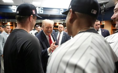 Trump arrives at Yankee Stadium, gives speech to team ahead of 9/11 anniversary game