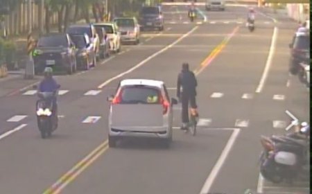 苗栗天兵騎士騎U-bike「螃蟹鬼切」去還車　慘被自小客擊落