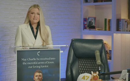 Erika Kirk delivers moving tribute to husband, Charlie: 'I will never let your legacy die'