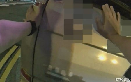 小貨車「刁車」卡路中！台中神力女警1人猛推60米　路人比讚