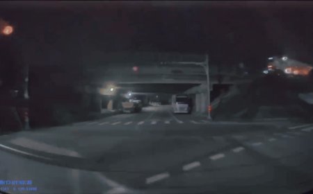 國道聯結車自撞！油箱噴出飛下高架橋　驚悚爆炸瞬間畫面曝光