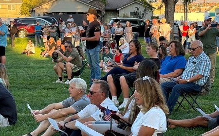 Vigil for Charlie Kirk held in alleged gunman's Utah hometown draws hundreds of mourners