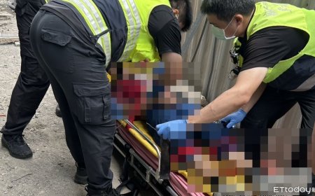 快訊／驚悚！天降鋼筋貫穿頭部　新北工人命危送醫急救