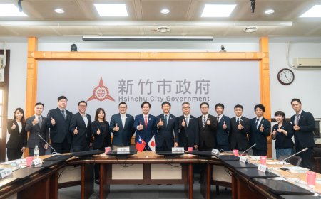 竹市友好城市日本八代市小野泰輔市長首次當選率訪問團拜會 邱臣遠代理市長：深化兩市情誼