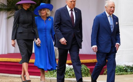 特朗普对英国的第二次国事访问将同时得到皇家礼仪与抗议活动的迎接