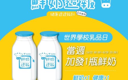 北市「生生喝鮮奶」下周加碼　2到12歲學童每人可領2瓶