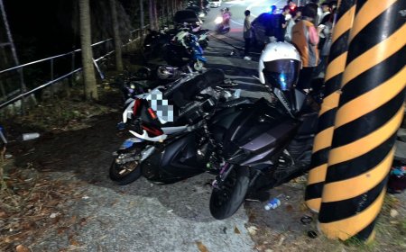 朝陽科大學生山道騎車過彎失控　6車看夜景聊天衰被撞釀6傷