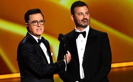 Colbert laments 'tonight we are all Jimmy Kimmel' as outgoing CBS host pays tribute to fallen ABC colleague