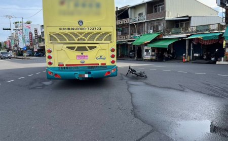 國中少年騎車遇大客車擦撞　車上學生目擊尖叫...幸逃劫只擦傷