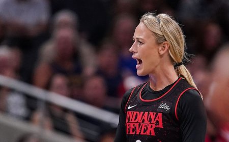 Sophie Cunningham confronted by police during Fever's playoff win in Atlanta