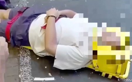 公仔玩具店員工擦拭玻璃「2樓墜落地面」　周末逛街人潮嚇壞