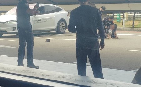 「黃牛特斯拉」桃機違法攬客拒檢！警轟8槍攔車　港女摔落險遭輾