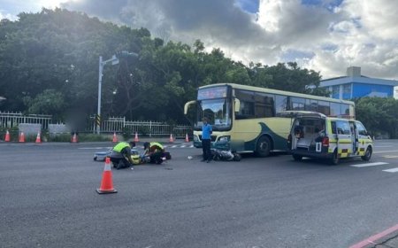 核三廠前嚴重車禍！雙載騎士碰撞遊覽車　2人命危搶救中