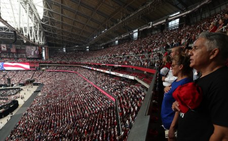 Charlie Kirk honored by 90K in one of the largest memorials for a private citizen