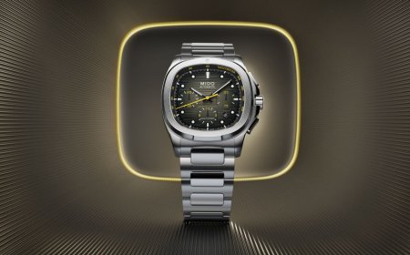 MIDO電視機造型錶加入動感元素　黃色計時針吸睛