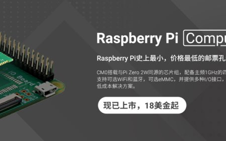 树莓派 Raspberry Pi CM0 计算模块发布，1GHz 四核 A53 处理器