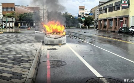 台南火燒車！行駛中突冒煙起火　女駕駛急停路邊逃生