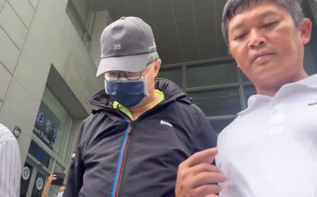 台鹽綠能弊案前董座陳啟昱600萬交保　滿頭白髮憔悴搭BMW離開