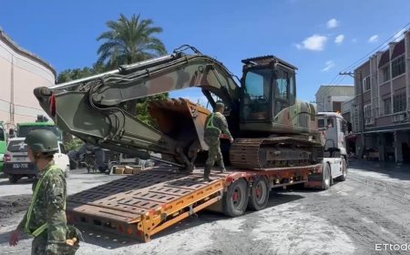 國軍出動「迷彩裝怪手」！搶進光復重災區　花防部、十軍團也到場