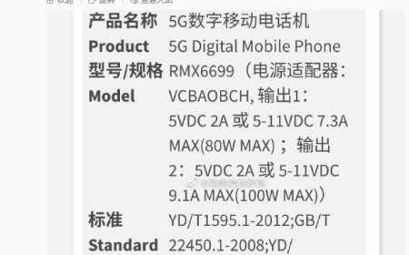 realme 新机通过 3C 认证：预计为真我 GT8，支持 100W 快充