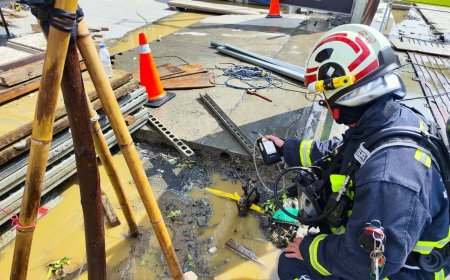 快訊／大量瓦斯外洩！怪手挖破地下管線　台中建案工地急封路