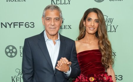 George and Amal Clooney Cozy Up on ‘Jay Kelly’ Red Carpet