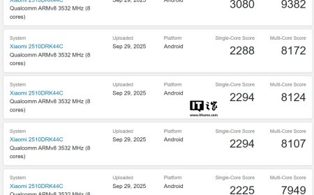 小米 REDMI K90 手机跑分曝光：高通骁龙 8 至尊版芯片、16GB 内存
