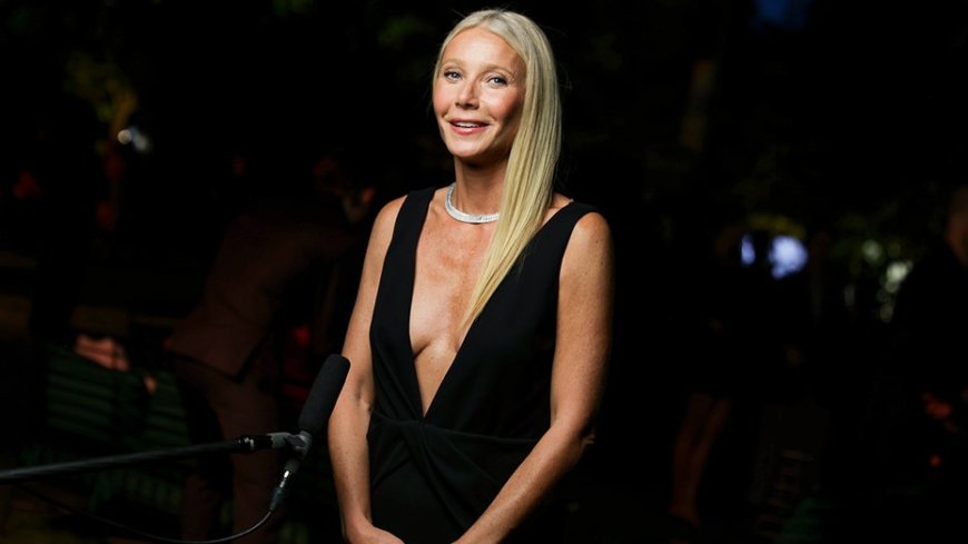 Gwyneth Paltrow shows off figure in blue bikini during summer getaway with husband Brad Falchuk