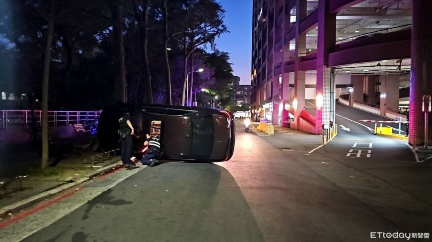 七月半驚魂！北投、士林各傳女駕駛不明原因自撞　車身均90度側翻