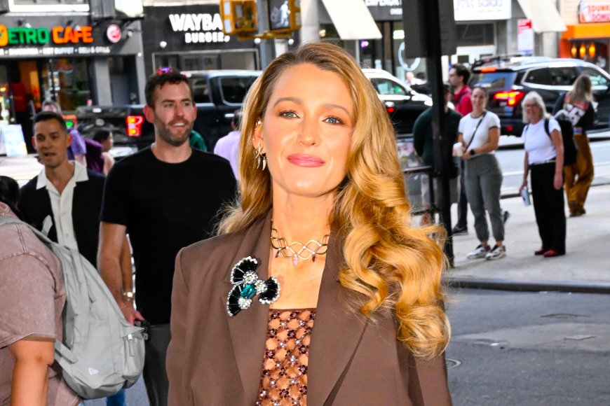 Blake Lively Rocks Netted See-Through Top in Daring Look at NYC Event