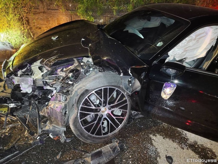 18歲男山路駕車過彎「撞爛對向保時捷」！2同車友人重傷命危