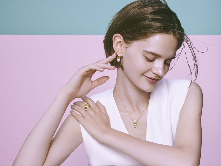 TASAKI珍珠首飾有個性　葉片變K金小方塊