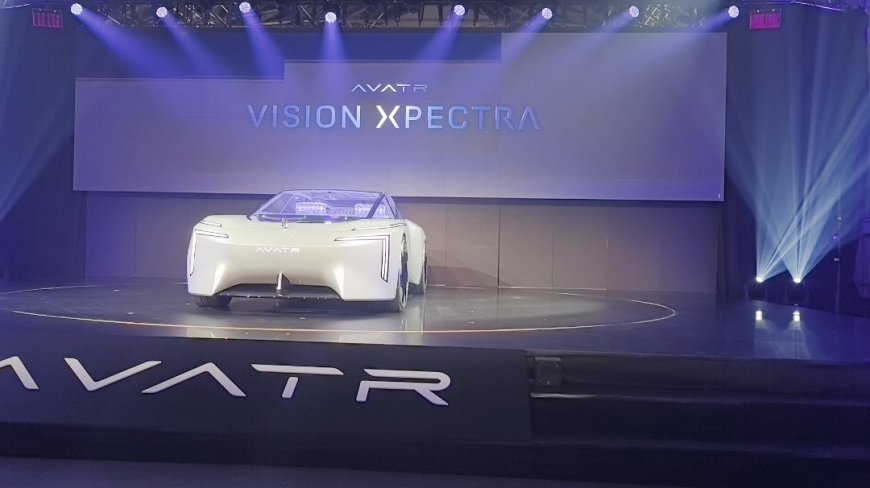 阿维塔 VISION XPECTRA 概念车实拍图公布:车身长度 5.8 米、配备棱柱形玻璃舱体
