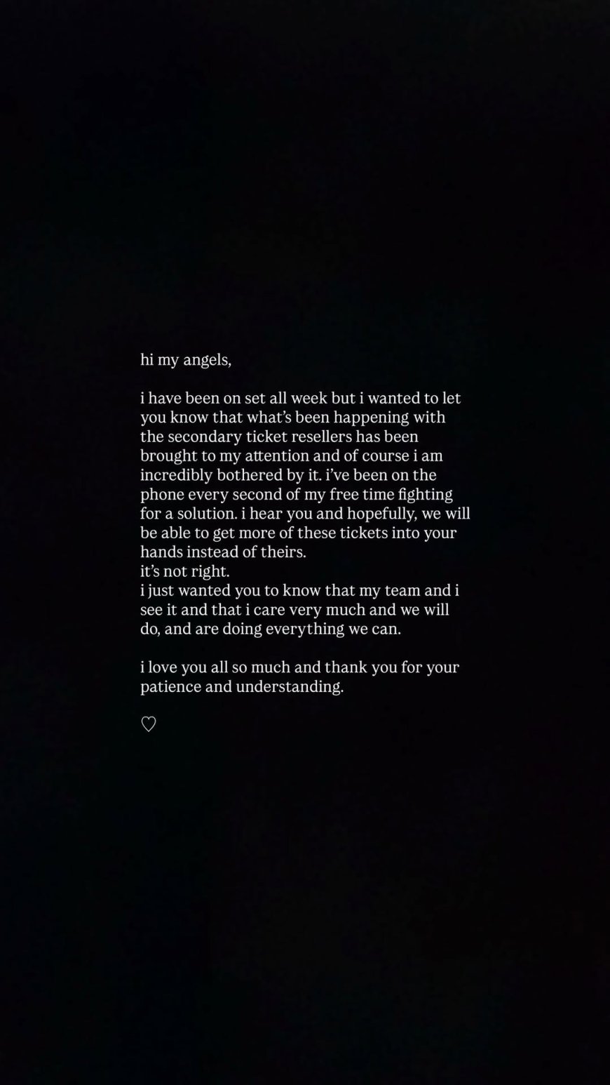 Ariana Grande Addresses 'Eternal Sunshine Tour' Resale Ticket Drama