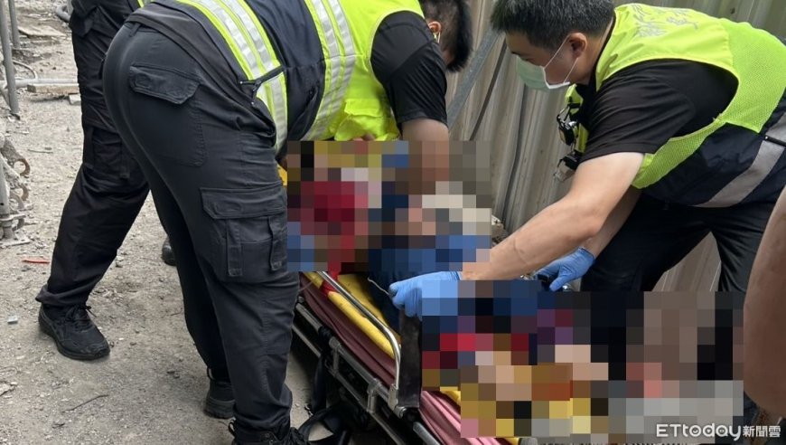 快訊／驚悚！天降鋼筋貫穿頭部　新北工人命危送醫急救