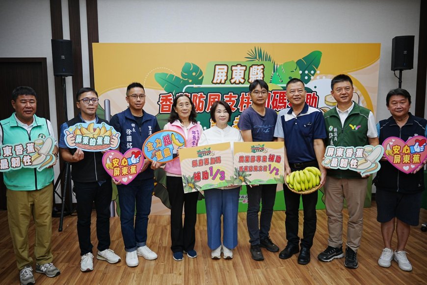 提升屏東縣香蕉產業韌性  縣府針對香蕉防風支柱再加碼補助1/3
