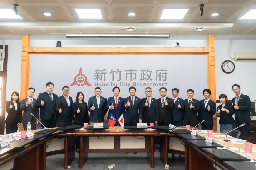 竹市友好城市日本八代市小野泰輔市長首次當選率訪問團拜會 邱臣遠代理市長：深化兩市情誼