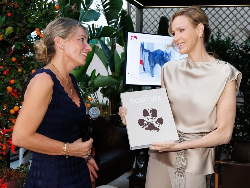 摩納哥王妃全套Armani致敬已故大師　配25萬珍珠耳環優雅大氣