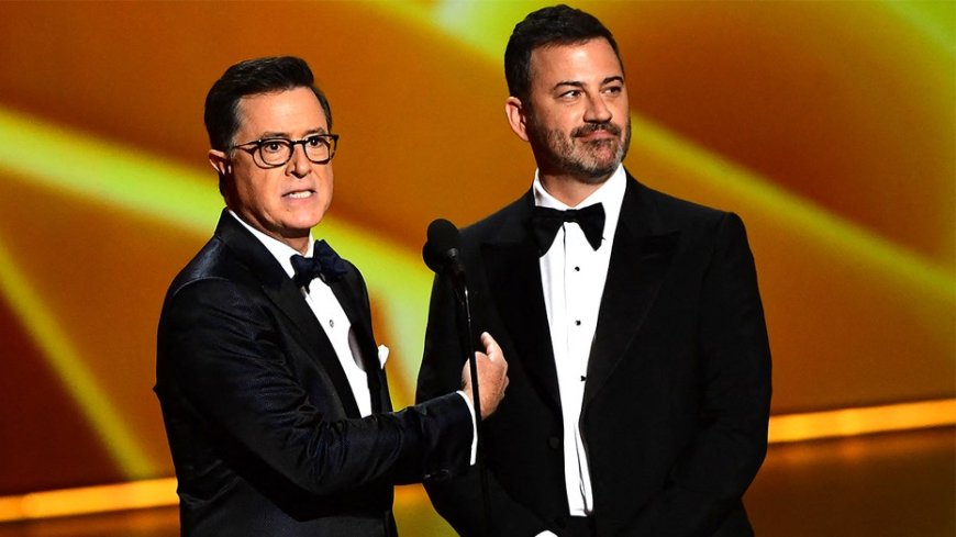 Colbert laments 'tonight we are all Jimmy Kimmel' as outgoing CBS host pays tribute to fallen ABC colleague