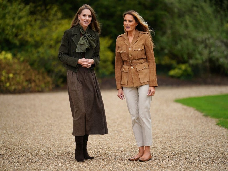 凱特王妃與美第一夫人服裝撞同牌　梅蘭妮亞LV皮衣露貴婦風格