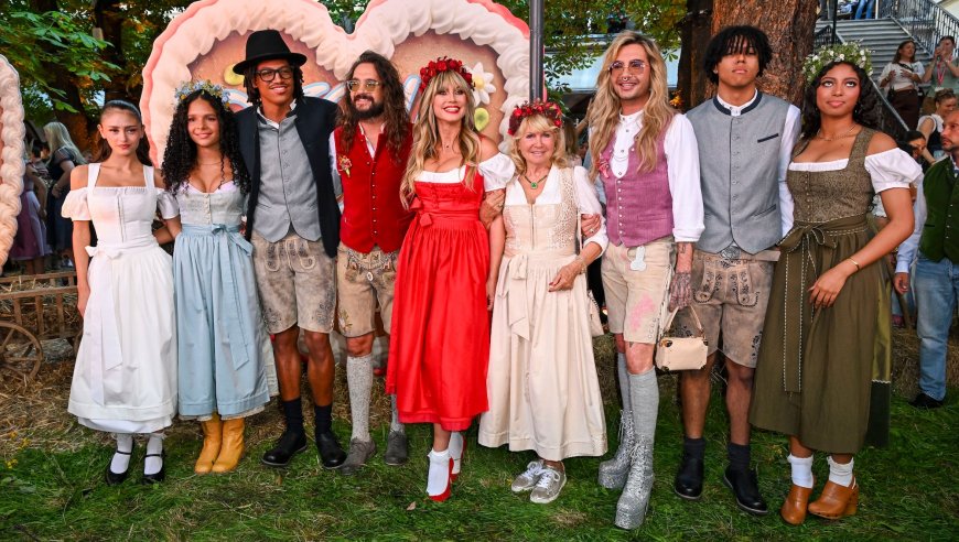 Heidi Klum Poses With All 4 Kids at German Festival in Munich