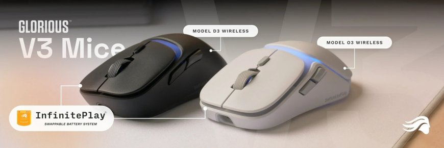 Glorious 推出 O3 / D3 Wireless“换电”鼠标,短短数秒即可补满电池续航