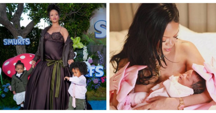 蕾哈娜升格三寶媽！　親曬粉紅嬰兒照…超Q名性別出生日全公開