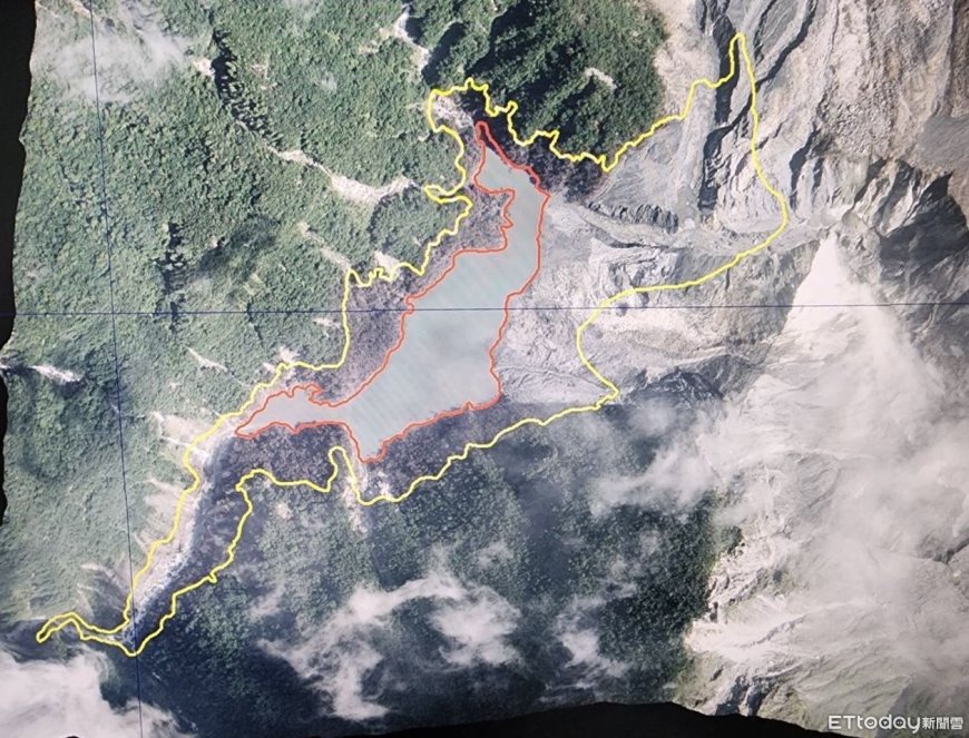 兩度溢堤！光復鄉堰塞湖蓄水量剩12%　最新國家航遙測高清照出爐