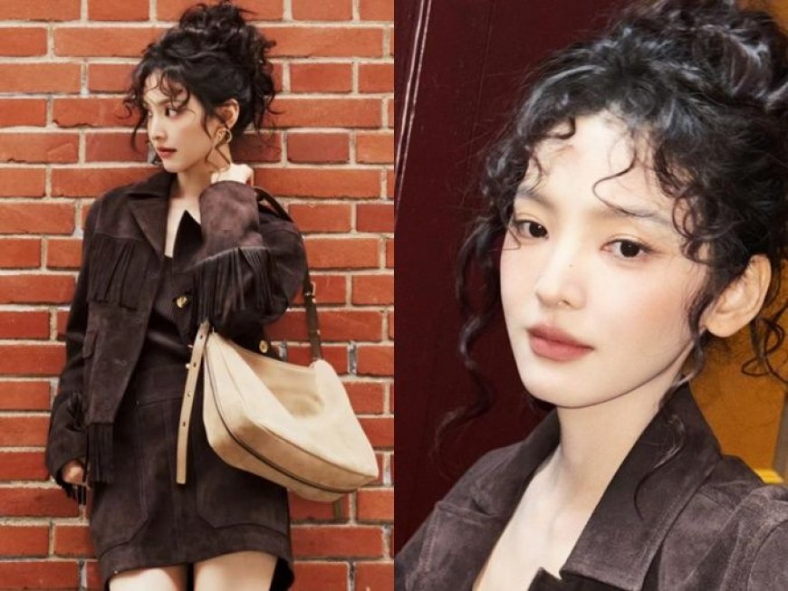 「人間初戀」章若楠慵懶羊毛捲包頭太可愛　配暖調奶咖妝超級溫柔